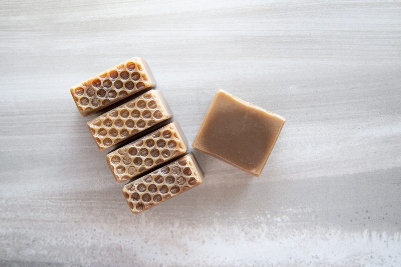 oatmeal, milk, and honey soap