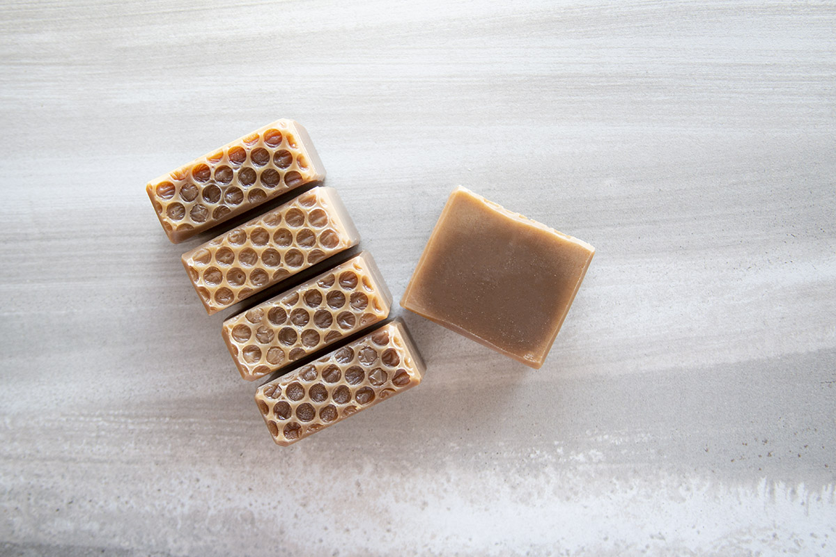 oatmeal, milk, and honey soap